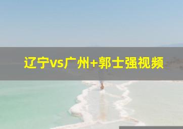 辽宁vs广州 郭士强视频
